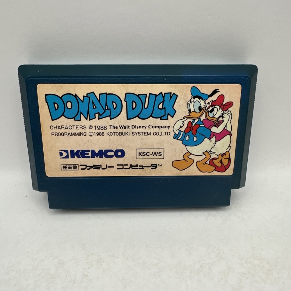 Donald Duck Nintendo Famicom 1988 Disney Game Cartridge